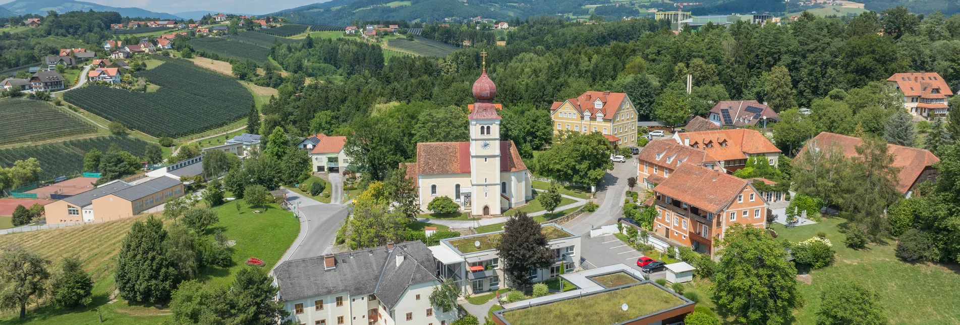 Luftaufnahme Puch im Apfelland