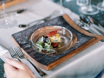 Appetizer in the restaurant in eastern Styria