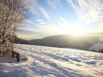 Snowy resting place with a view in the Joglland-Waldheimat in Eastern Styria