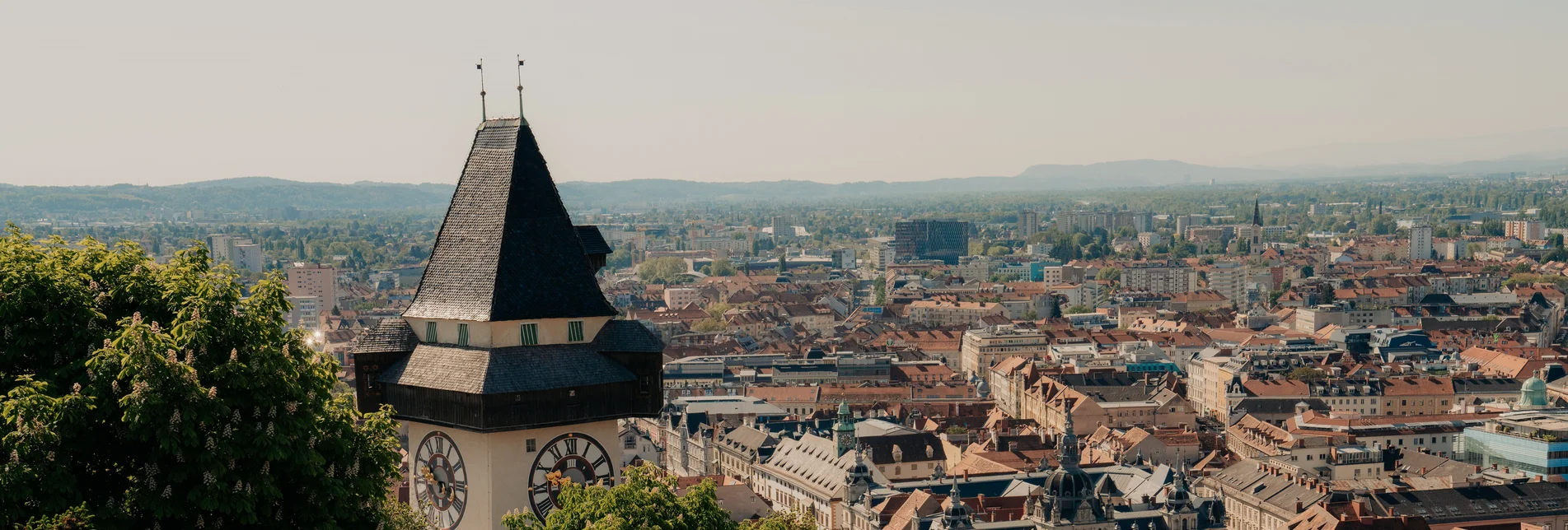 Panorama vom Uhrturm – Aussicht über Graz | © Region Graz | studio draussen