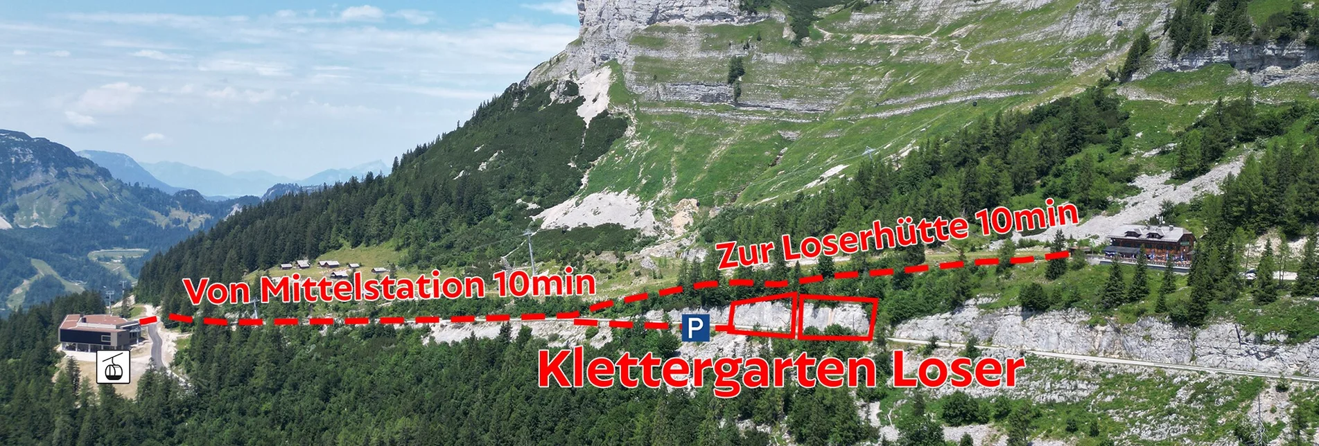Klettersteig Sportklettergarten Loser - Touren-Impression #1 | © Loser Bergbahnen