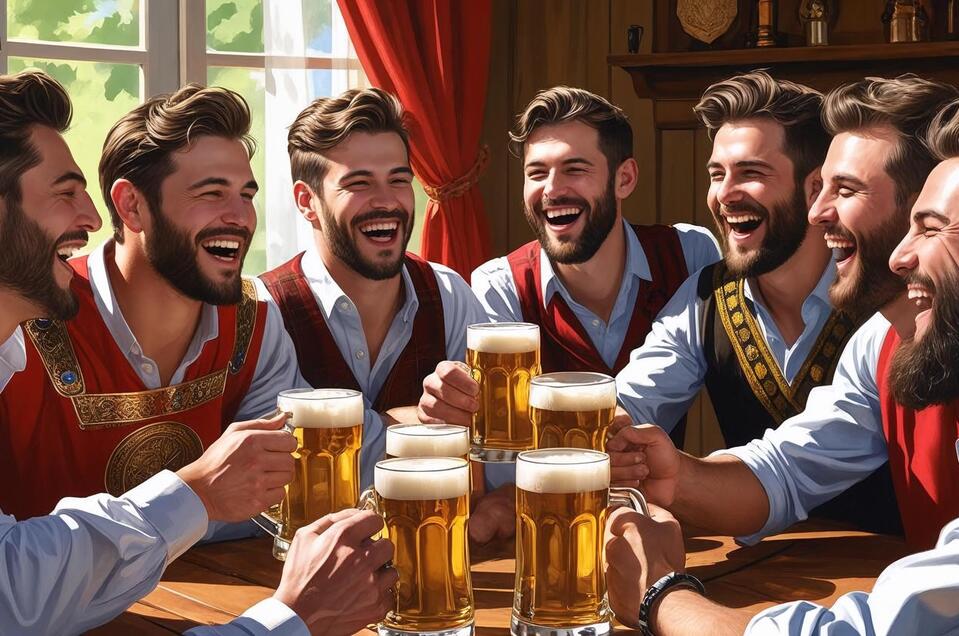 Junggesellenabschied in Semriach uriger Festmoment | © KI canva-Christine Rotschädl