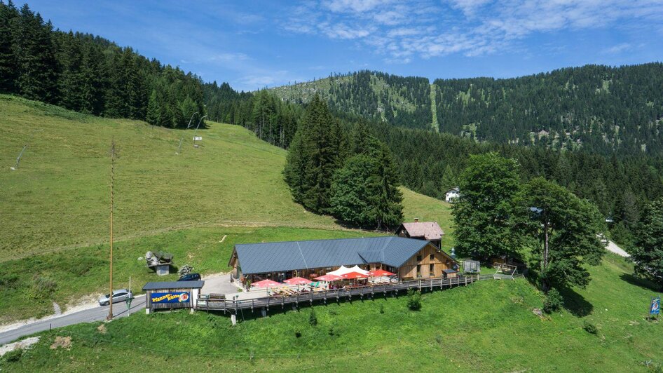 Pfannerhütte from the top, Tauplitz | Mario Seebacher | © Mario Seebacher Pfannerhütte von oben, Tauplitz | © Mario Seebacher