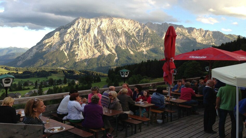 Pfannerhütte, view from the terrace, Tauplitz | Mario Seebacher | © Mario Seebacher Pfannerhütte, Ausblick von der Terrasse, Tauplitz | © Mario Seebacher
