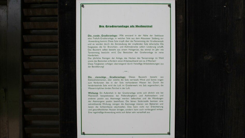 Gradieranlage, Altaussee, Plakette | © Viola Lechner