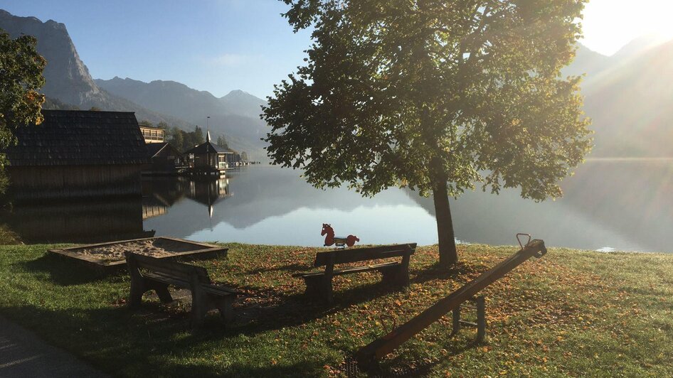 Kinderspielplatz Seeklause, Grundlsee, Wiese | © TVB Ausseerland - Salzkammergut/Loitzl