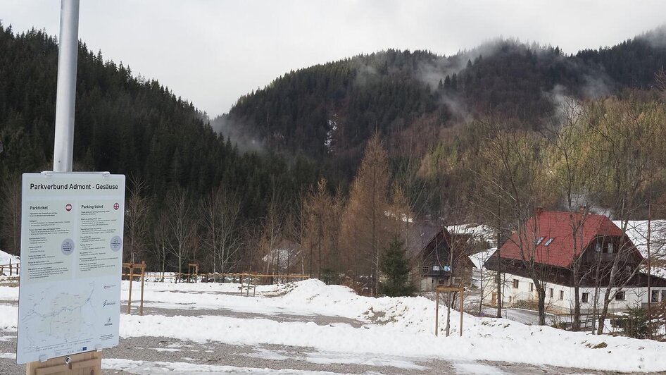 Parkplatz Gschaidegger in Johnsbach | © Nationalpark Gesäuse GmbH