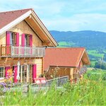 Bild von W, Ferienhaus mit Panoramaausblick und Sauna - 3 S