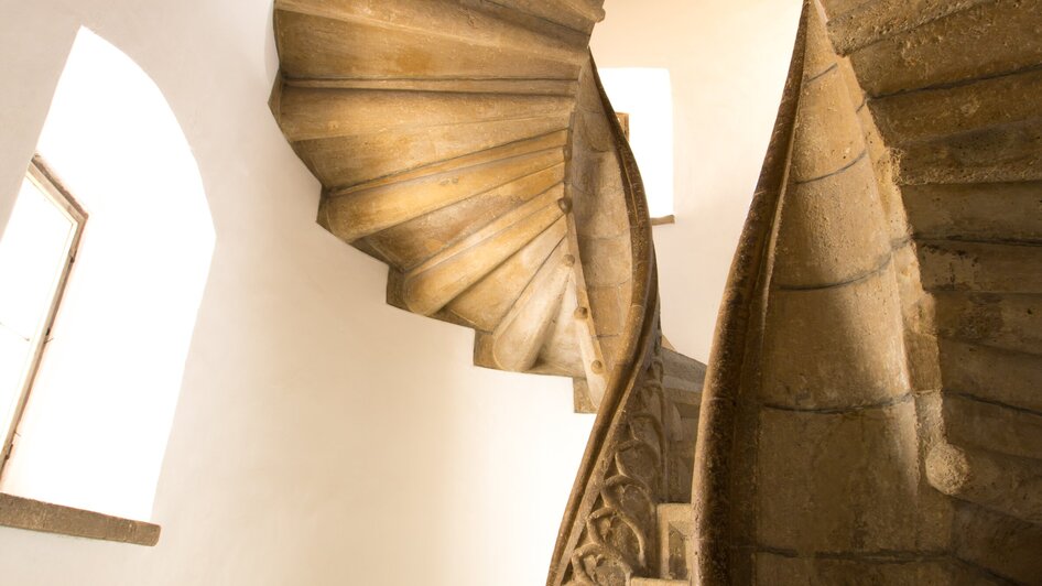 Ansicht der Doppelwendeltreppe in Graz.