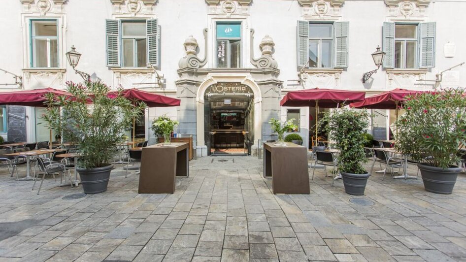 Restaurant L'Osteria in Graz mit Außensitzplätzen. | © L`Osteria 