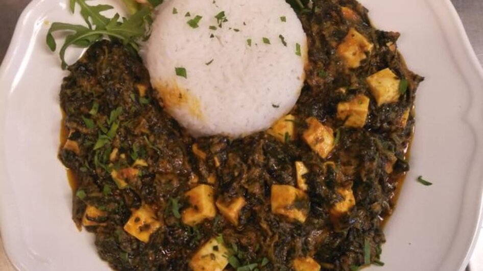 Palak Paneer mit Basmatireis | © Pizzeria-Restaurant AL Bashir KG Pizzeria-Restaurant AL Bashir KG - Impression #2.24 | © Pizzeria-Restaurant AL Bashir KG
